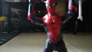 spiderman flexing muscle again with push up