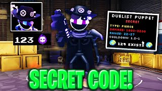 Five Nights TD DUELIST PUPPET SHOWCASE & Codes!