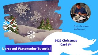 Watercolor Tutorial, 20220 Christmas Card #4