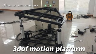 Simple 3DOF motion platform (servo electric cylinder structure)