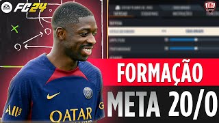 A MELHOR FORMAÇÃO META 20/0 - TÁTICA PERSONALIZADA EA FC 24!!