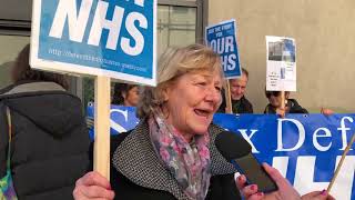 Jeremy Hunt Faces Protesters In Brighton