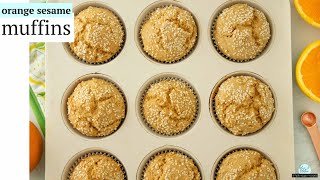 Vegan Orange Sesame Muffins