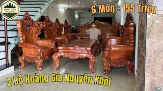 2 Bộ Bàn Ghế Hoàng Gia Nguyên Khối • 6 Món Gỗ Hương Đá : Đồng Giá 155 Triệu / 1 Bộ Hoàn Thiện