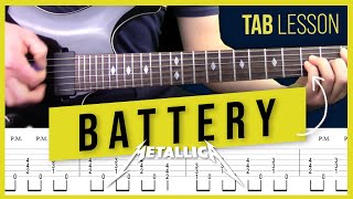 🎸 Battery Guitar Lesson - Metallica (with tabs) 🎼