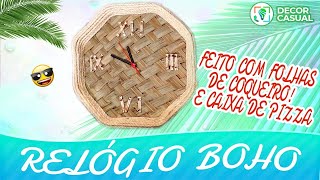 Como Fazer Relógio com Caixa de Pizza - DIY Artesanato