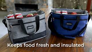 Marksson Large 20 litres, Greater than 33 cans, Insulated Cool Bag - 36 x 26 x 22 cm - Cooler Bag