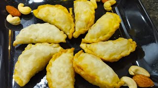 Gujiya recipe । गुजिया रेसिपी  - फेस्टीवल स्पेशल | |महाराष्ट्रीयन करंजी | ધુધરા બનાવવાની રીત