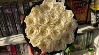 Review Rose Forever New York - Passion Round Ivory Preserved Roses