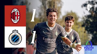 Ossola scores late equalizer | AC Milan 1-1 Club Brugge | Highlights | Youth League