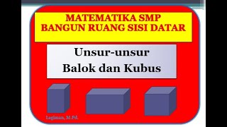 Unsur-unsur dan Bagian bangun ruang sisi Datar, Balok dan Kubus