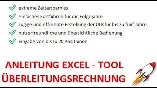 Anleitung zum Excel - Tool "Überleitungsrechnung"