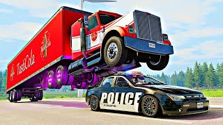 Car Truck Road vs  police  simulator games  beamgdrive