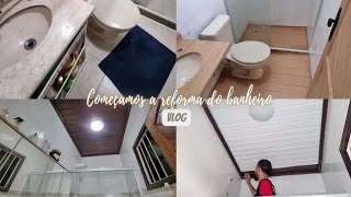 COMEÇAMOS A REFORMA DO BANHEIRO | SEM OBRA E MODIFICANDO TUDO (1) | LEMBRANCINHAS DA FESTA #1 | VLOG