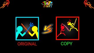 SUPREME DUELIST STICKMAN 🇻🇳 🇧🇷 ORIGINAL VS COPY #stickman #shorts #animation @alanbecker