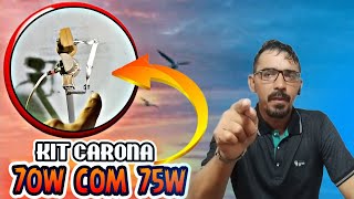 KIT CARONA 70W COM O 75W DE CARONA SERÁ QUE FICOU BOM VEJAM NA ANTENA DE 60CM !!!!