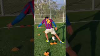 EASY Messi drill🔥to improve dribbling skills #soccerskills #soccer #football #skills #skill #shorts