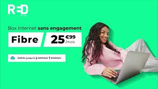 RED by SFR - Abonnement Fibre sans engagement à 25,99 euros par mois + 2 mois offerts