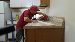 Installing the new kitchen countertops PT 5.