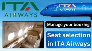 how to select window seat in ITA airways ll ITA airways web check in