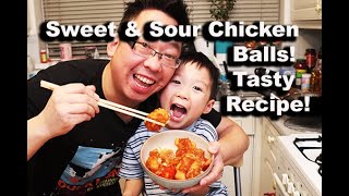 How to make Super Crispy Sweet and Sour Chicken Balls!!!