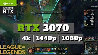 LEAGUE OF LEGENDS | RTX 3070 | 4k | 1440p | 1080p | Ryzen 3700x | BENCHMARK