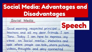 Social media: advantages and disadvantages|Social media speech in english#socialmedia #speech#asl