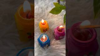 দীপাবলির জন্য candle বানালাম✨#shorts #diwali #candlemaking #ytshorts #youtubeshorts #art #shortsfeed