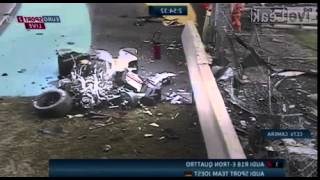 Loic Duval Audi R18 E-Tron Quattro Le Mans 2014 Crashed