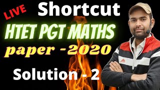 Htet Pgt Maths Paper 2020 Solution || Htet Pgt maths Previous Paper Solutions || Part - 2