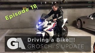 Driving a Bike for the First Time - HONDA CBR 500 - GA Update #18