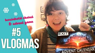 household chores & advent game VLOGMAS #5 🎄 STUDIO VLOG 70