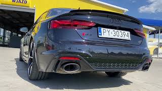 Audi RS5 2023 exhaust engine sound dźwięk silnika i wydechu