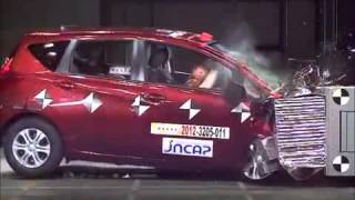 Crash Test 2012- Nissan Note / 2014- Hyundai IX 20 / Kia Venga / Renault Modus ( Offset) JNCAP