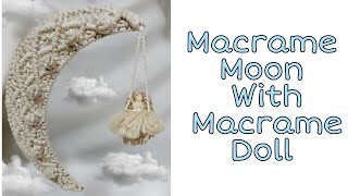 Macrame Moon With Macrame Doll