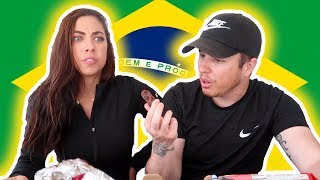 AMERICANS TRY SNACKS FROM BRAZIL!! (SPICY)