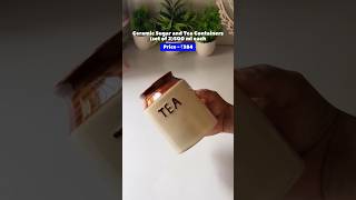 Ceremic sugar and tea container set of 2 each 500 ml under 400 only #shorts #meeshofinds #ytshorts