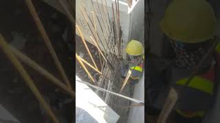 Install rebar diaphragm bridge toll roads | Civil Engineering #shorts