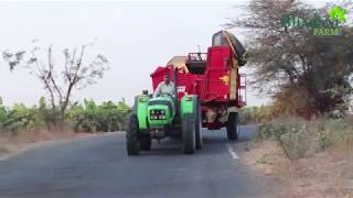 Deutz-Fahr Agrolux 80 Profiline with GRIMME SE 75-20 Potato Harvester at Bhadani Farm, India