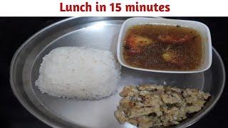 Lunch menu in a tired day in tamil/15 நிமிடங்களில் சமையல்/rasam in tamil/egg podimas recipe in tamil