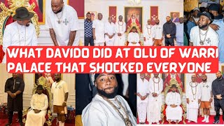 This is unbelievably! See what davido did at the Olu of Warri Palace that got People Talking 😱😱