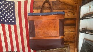 What is it like to MAKE a FOOTBALL GAME  Extra Large LEATHER Tote Bag?