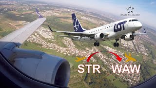 Amazing Views! ✈️ LOT Polish Airlines E175 Full Flight Experience | Stuttgart to Warsaw