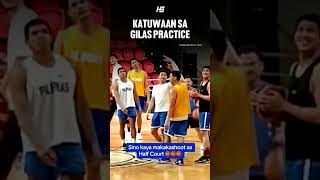 Gilas Pilipinas halfcourt shot challenge! Kai Sotto pumasok ang tira?