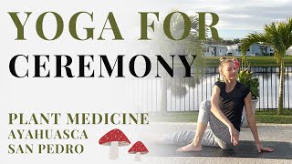 YOGA FOR CEREMONY | AYAHUASCA, SAN PEDRO, KAMBO 🐸🍄 | PLANT MEDICINE |  Nina Elise Yoga