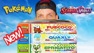 Unboxing NEW Pokemon Scarlet & Violet Paldea Collection Boxes!