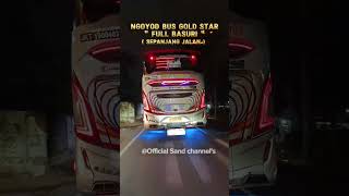 momen ketika bertemu bus GOLD STAR dengan BASURI TELOLET nya sepanjang jalan #bus #telolet #basuri