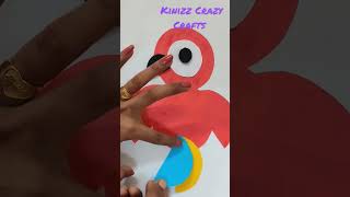 How to make a bird with parts of circles#papercraft #easypapercrafts