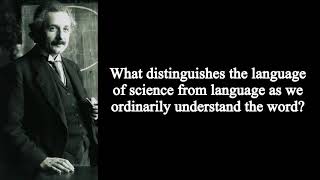 Einstein on the Common Language of Science 1941 English