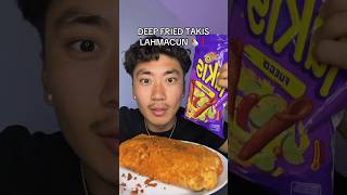 DEEP FRIED TAKIS LAHMACUN 🌯🔥❗️#lahmacun #deepfried #eatingshowasmr #eatwithme #trending